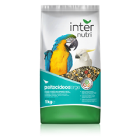 Dist. de Alimentos p/ t/ tipo de Animais | Canários PSITACÍDEOS LARGE | Saco de 700g/3Kg/15kg  Alimentos completo para Psitacídeos de grande porte.